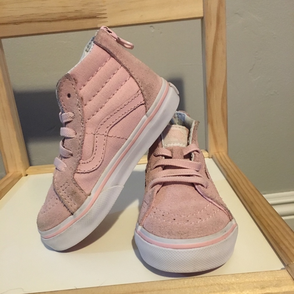 Light Pink High Top Vans (SK8-HI ZIP)